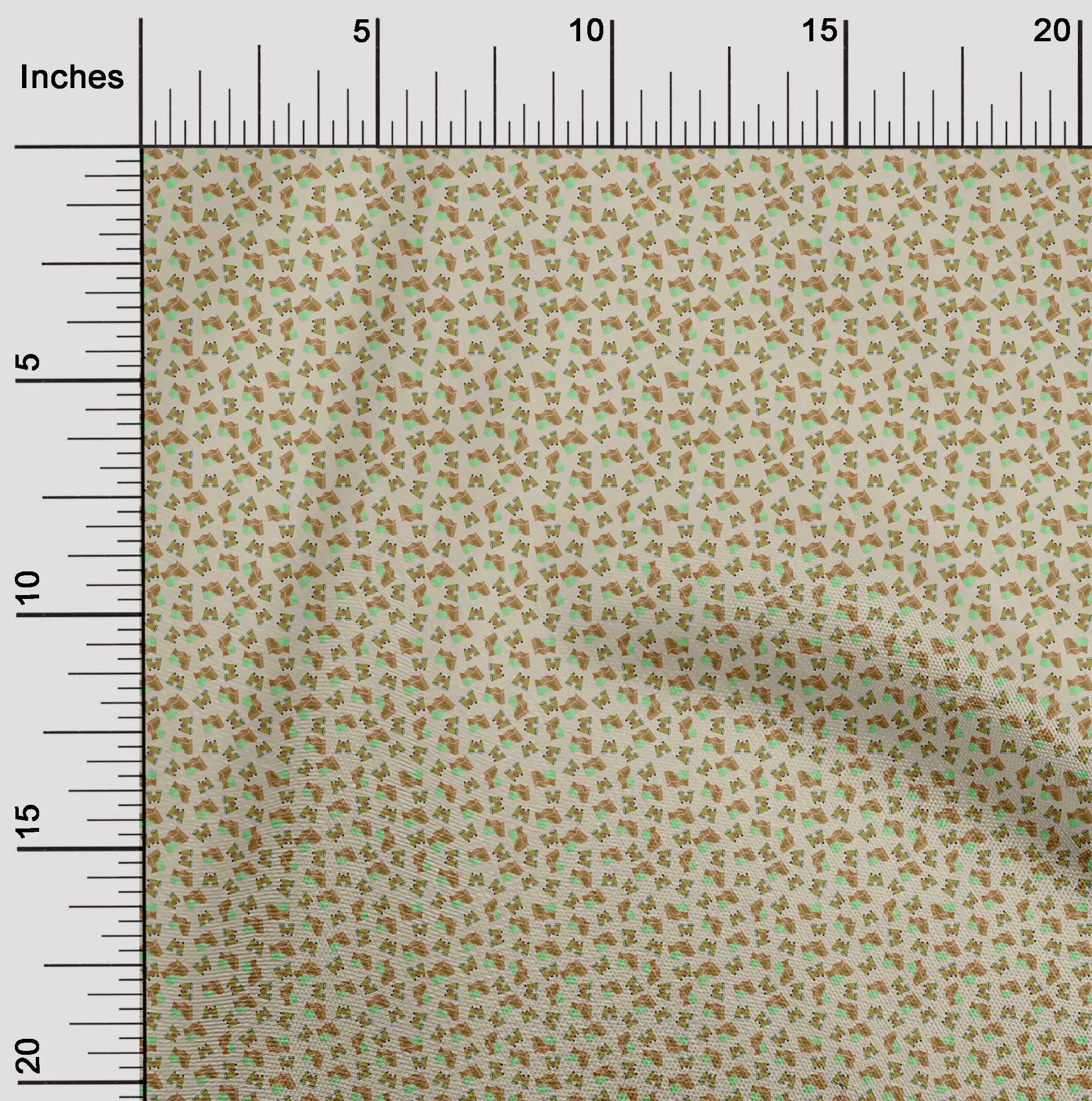 oneOone Velvet Beige Fabric by The Yard - 58 Inch Wide Printed DIY Sewing Material for Clothing, Crafts & Home Decor | Perfect for Dresses, Curtains & Upholstery Projects
