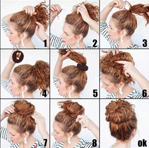 3Pcs Donut Hair Bun Maker Ring - Large, Medium, Small Set for Women & Girls - Chignon Hair Doughnut Styling Tool for Updos, Ponytails & Party Hairstyles