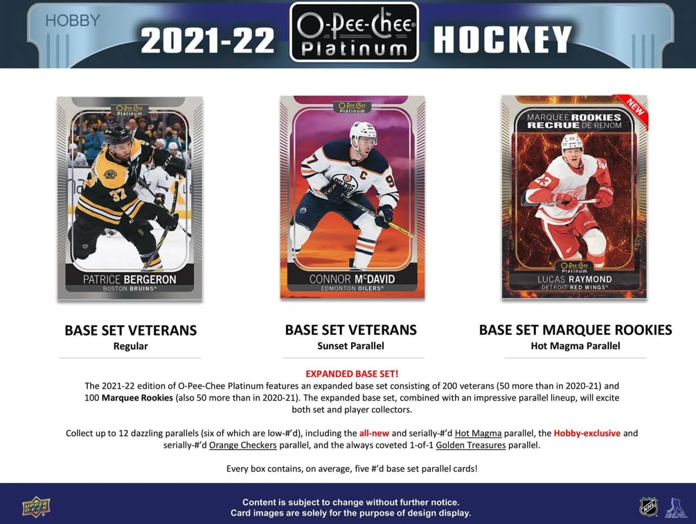 2021/22 O-Pee-Chee Platinum Hockey Hobby Box - 12 Packs (144 Cards) | NHL Trading Cards Collection for Collectors & Fans | Perfect for Sports Memorabilia Displays & Card Trading Events