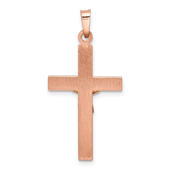 14K Solid Two-Tone Gold Jesus Christ Crucifix Pendant Necklace - Religious Cross Charm for Women & Men | Perfect for Baptism, First Communion, Confirmation & Daily Faith Jewelry