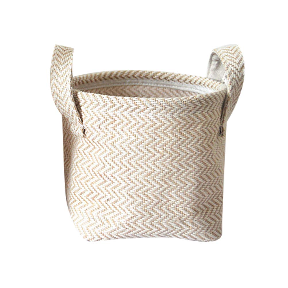 Collapsible Woven Storage Bins - Handwoven Cotton Basket for Toys & Home Organization