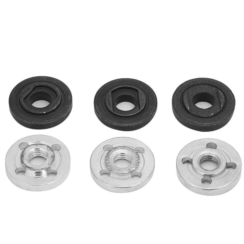 Walfront Angle Grinder Flange Set - 1 Pair Inner & Outer Flange Nuts Replacement Parts for Electrical Angle Grinders - Perfect for Metal Cutting, Grinding & Polishing Projects