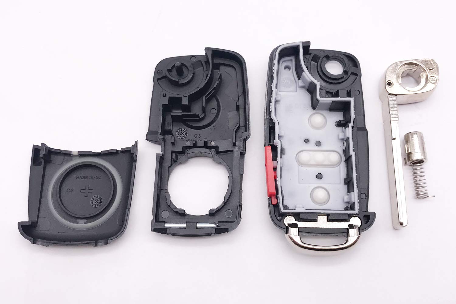 Replacement Keyless Entry Key Fob Cover Case for Volkswagen VW Jetta Passat - 4 Button Remote Control Key Shell Protector | Durable Car Accessory for Daily Commute & Travel