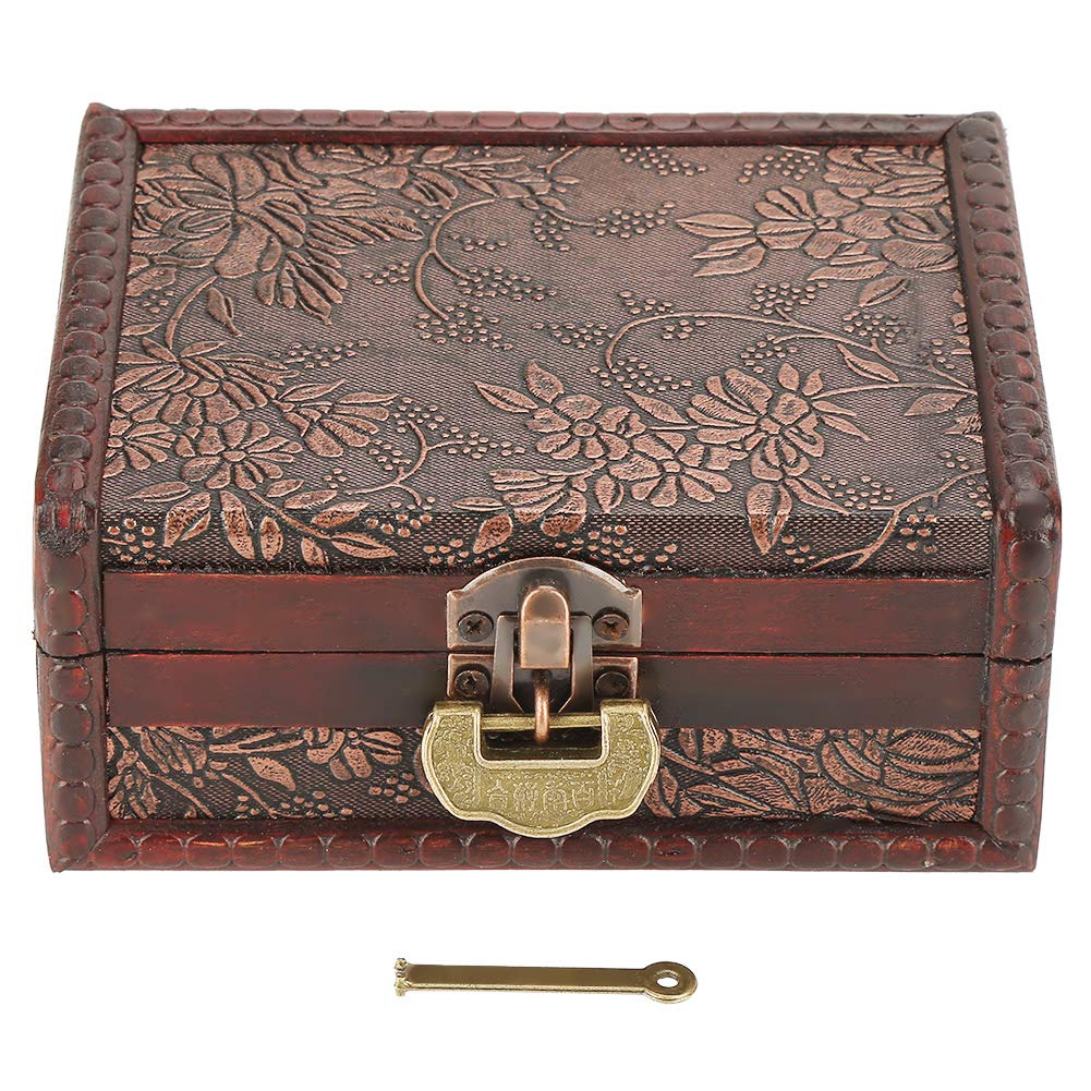 **Miskall Wooden Jewelry Box - Vintage European Style Wood Jewelry Organizer with Classic Carvings | Perfect for Necklace, Ring & Earring Storage (Gift Idea for Women)**    *(Use Cases: Ideal for organizing jewelry on dressers, travel storage, or as an elegant gift for birthdays, anniversaries, and weddings.)*