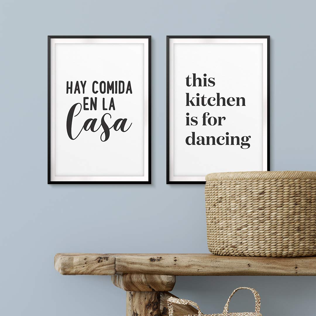 Designs ByLITA 5x7 Kitchen Wall Art Prints - Set of 2 Unframed Home Decor for Farmhouse, Modern & Rustic Kitchens | Perfect for Gifts & Housewarming