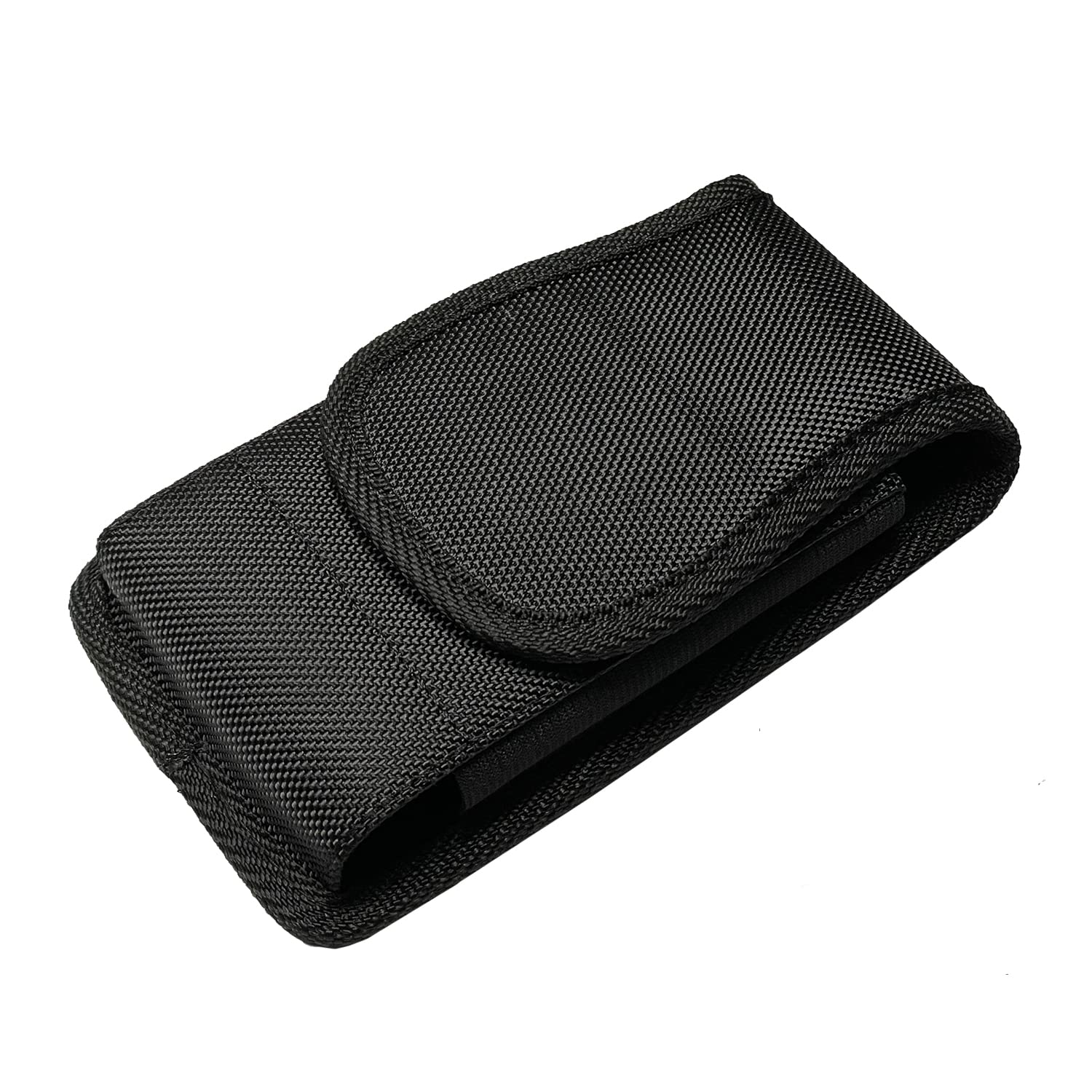 Durable Nylon Phone Holster for iPhone 12/13/14/15 Pro Max/Plus, Samsung Galaxy A04S/A13/S23 Plus, LG K92 & TCL 30V/30XE/30XL - Vertical Belt Clip Pouch with Card Slot (Black) | Perfect for Outdoor Activities, Work & Travel