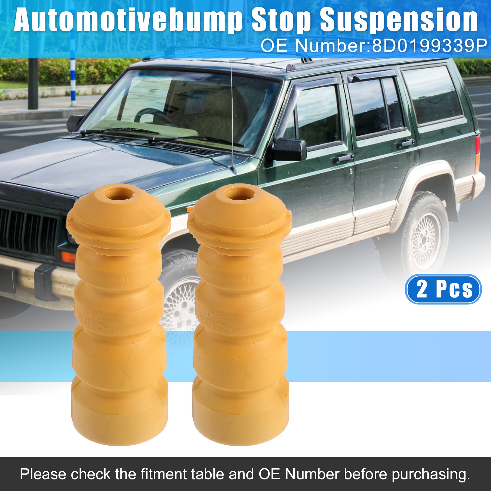 X AUTOHAUX 2pcs 5.5 Inch Rear Suspension Bump Stop Strut Bumper for Volkswagen Jetta 1985-1998 (191512131) - Durable Rubber Shock Absorber - Perfect for Off-Roading & Smooth Ride Comfort