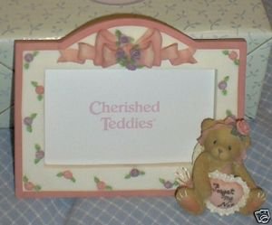 Cherished Teddies Girl Cupid Picture Frame - Valentine's Day Gift, Collectible Figurine & Photo Display - Perfect for Home Decor, Nursery, or Romantic Keepsakes