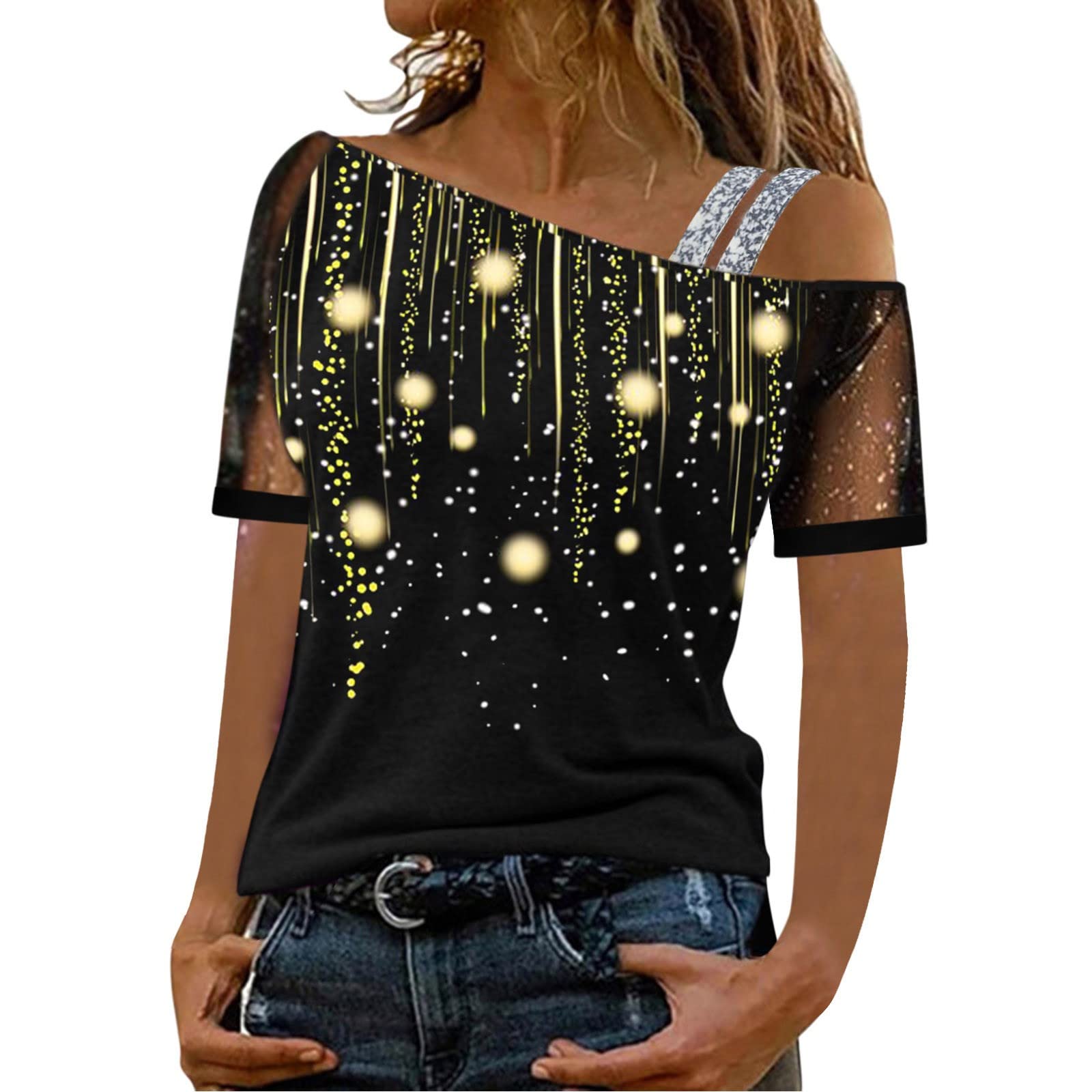 Women's Floral Print Workout Tank Top - Casual Crewneck T-Shirt Blouse for Summer & Fall - Gym, Yoga, Running & Everyday Wear
