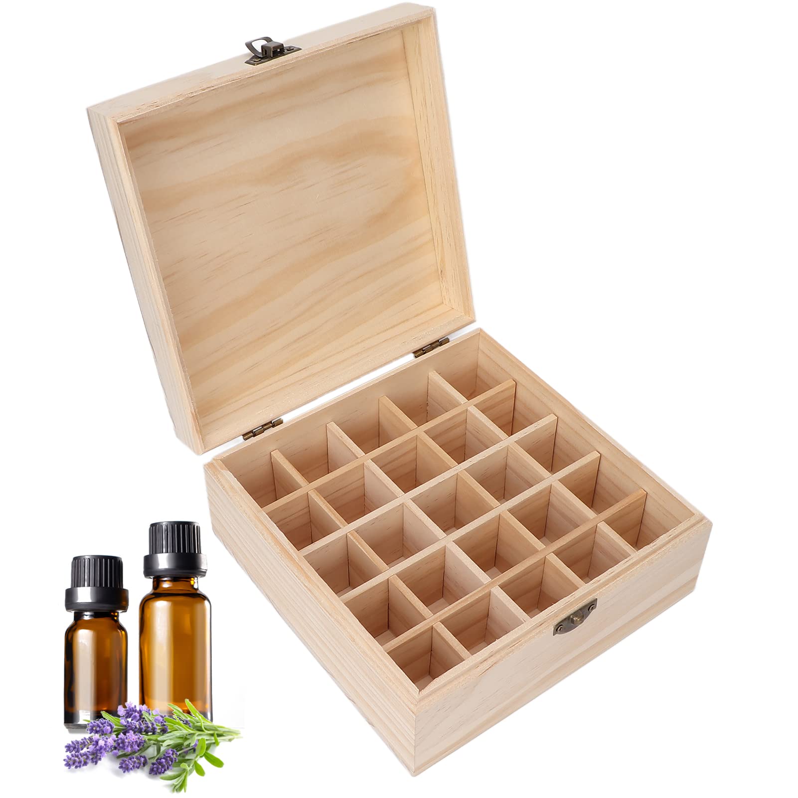 Premium Essential Oil Storage Box - Portable & Detachable Pine Wood Case for Aromatherapy Oils - Perfect for Home Use & Travel Organizer | Great for Yoga, Meditation & Relaxation Spaces