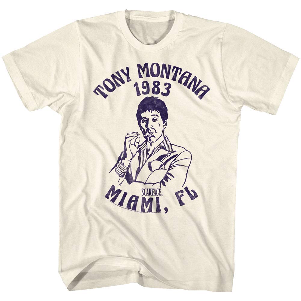 Vintage Scarface 1983 Tony Montana Miami Gangster Movie T-Shirt - 80s Crime Film Inspired Tee for Men & Women - Perfect for Movie Nights, Cosplay, and Retro Fashion