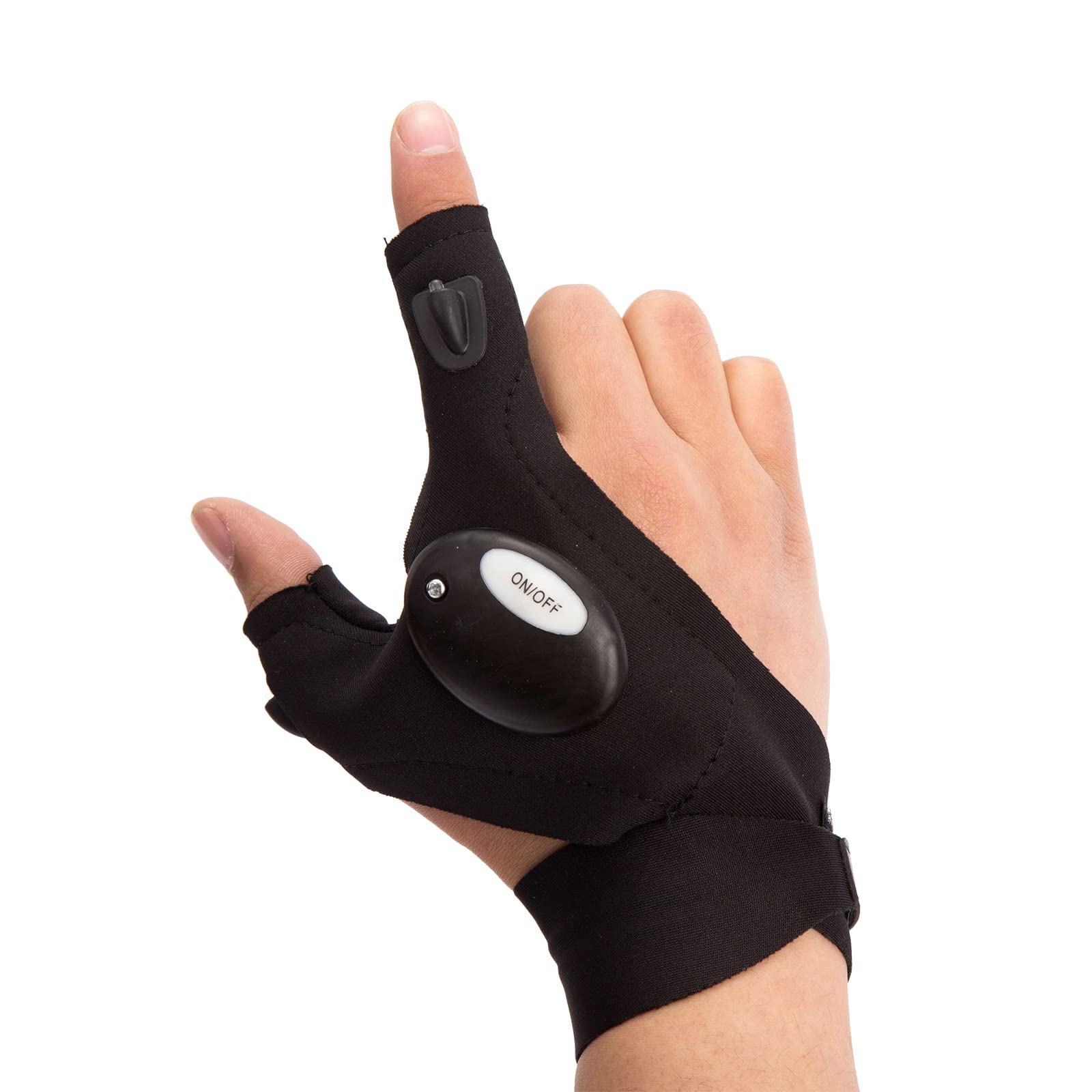 LED Flashlight Gloves for Men - Perfect Father's Day Gift from Daughter or Son - Hands-Free Lighting for Night Fishing, DIY Projects, Plumbing, Camping & Outdoor Work - Right Hand Design
