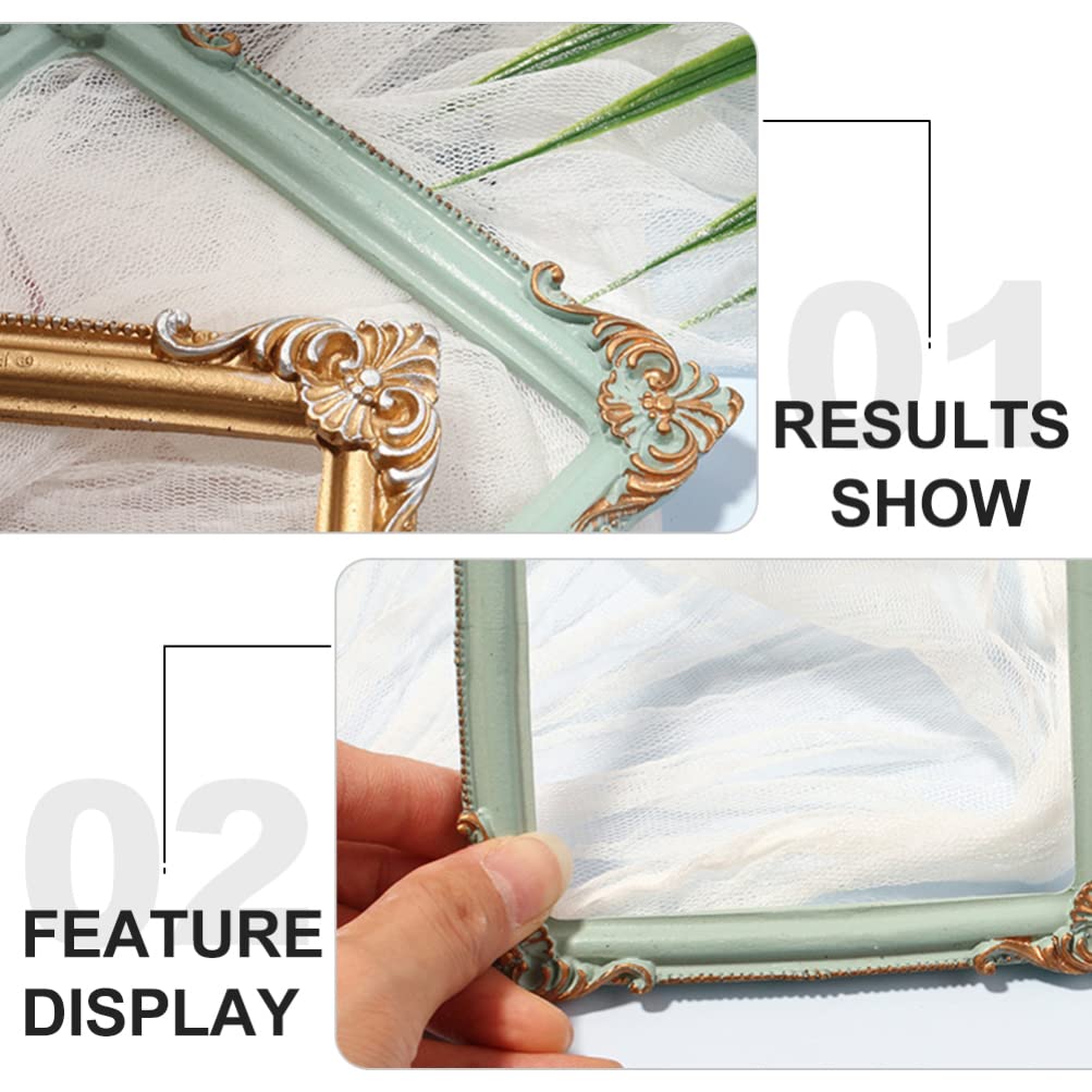 Angoily 2-Pack European Style Selfie Picture Frames - 11cm Wall & Tabletop Photo Display for Home Decor, Living Room, Bedroom, and Office