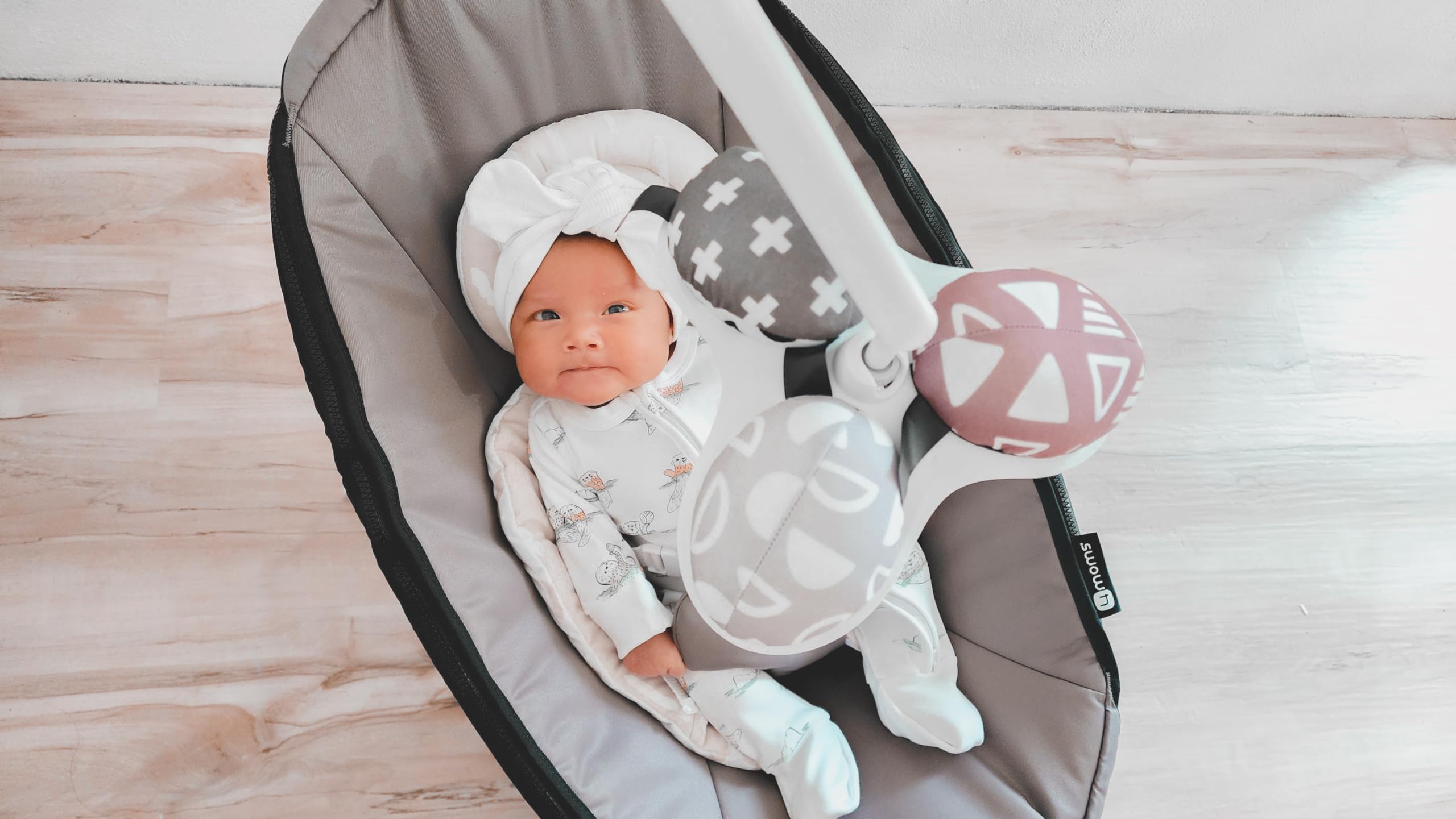 4moms RockaRoo Baby Rocker - Front to Back Gliding Motion Infant Swing, Graphite Grey - Perfect for Soothing Newborns & Toddlers at Home or On-the-Go