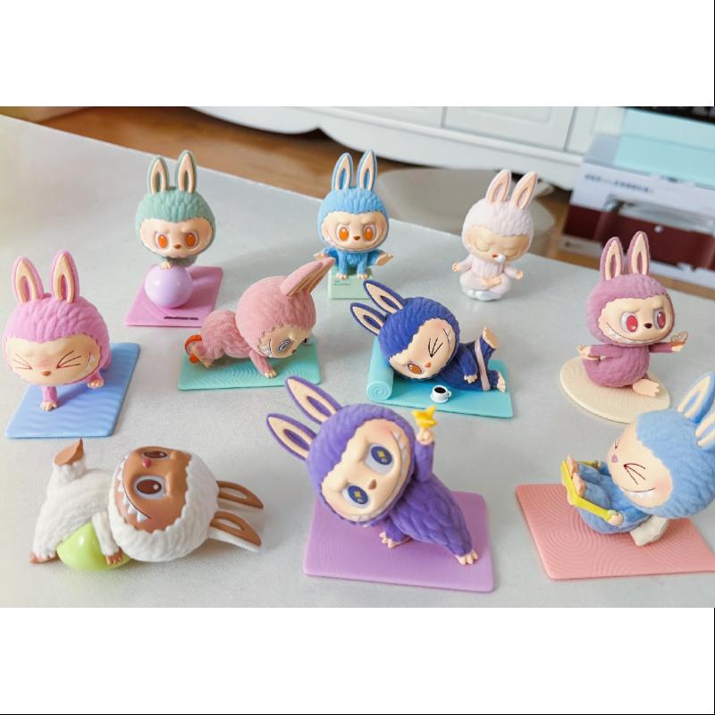 Labubu The Monsters Lazy Yoga Series Complete Set - Cute Collectible Vinyl Figures for Home Decor, Office Display & Gift Giving