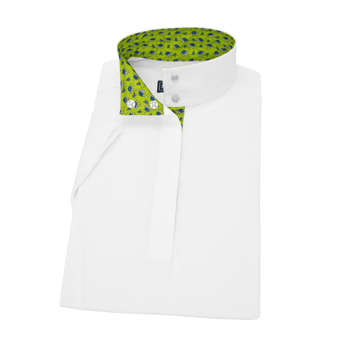 Essex Classics Women's Slow & Steady Tortoise Print Short Sleeve Blouse - Casual Office Wear & Summer Fashion Top