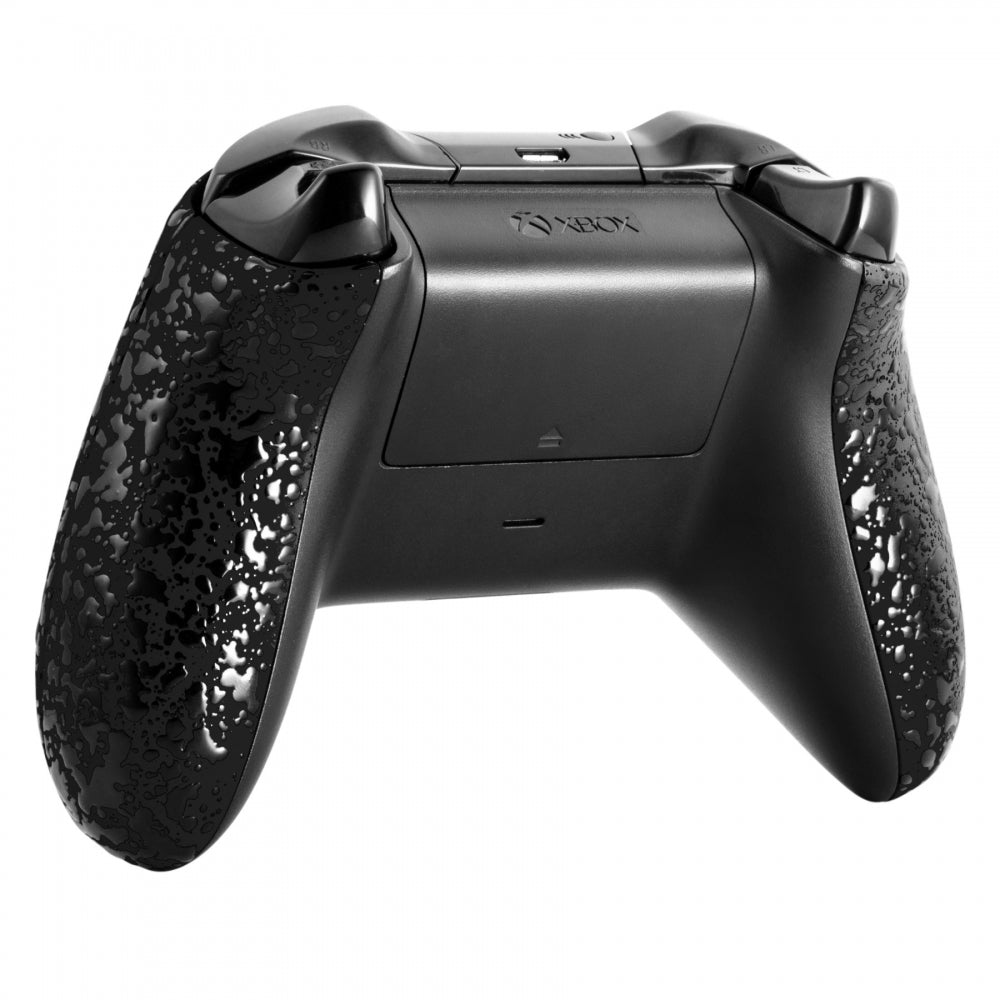 eXtremeRate Textured Black Replacement Housing Panel & Side Rails for Xbox One Controller - Repair Kit with Enhanced Grip for Gaming - Perfect for DIY Fixes & Controller Customization