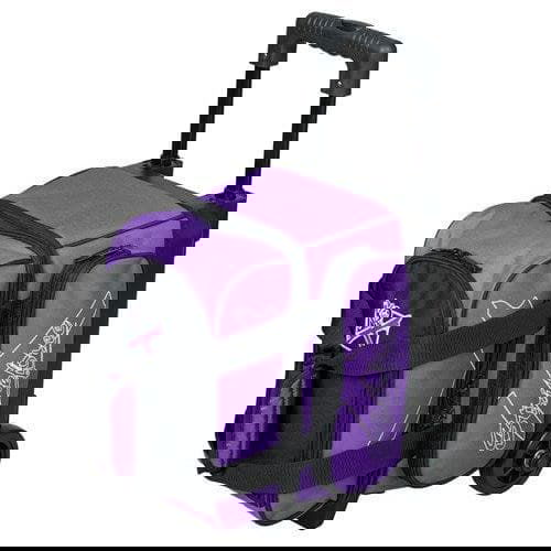 KR Strikeforce Hybrid Black Purple Single Roller Bowling Bag - Durable Lightweight Bowling Accessory for League Play & Tournament Travel