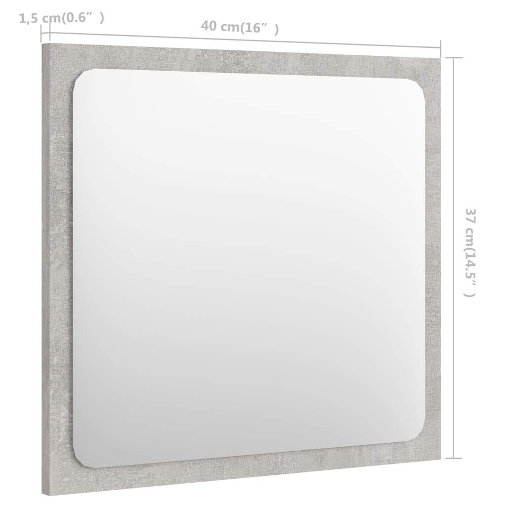 Modern Rectangle Makeup Mirror - Wall Mounted Bathroom Vanity Mirror with Glass Panel, 15.7