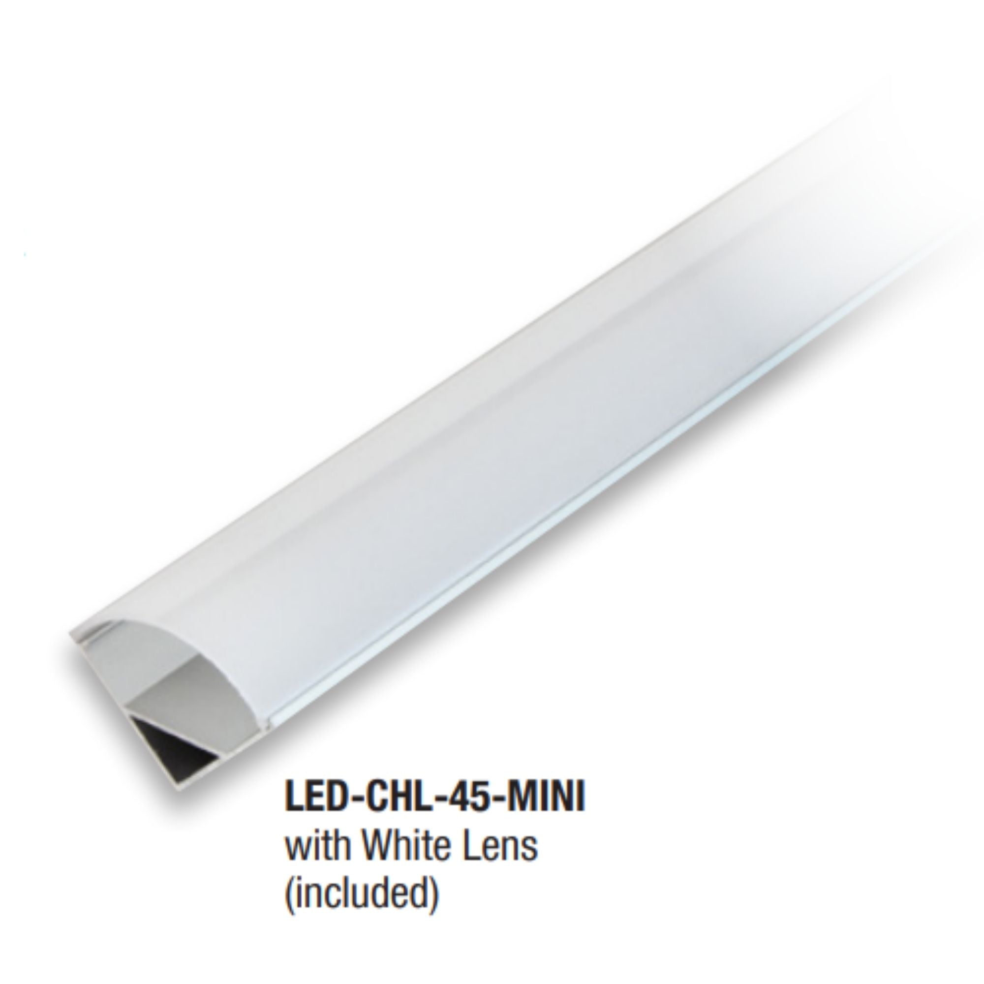 4ft Mini Format 45° Angled Aluminum Mounting Channel - Perfect for LED Strip Lights, Signage & Display Mounting