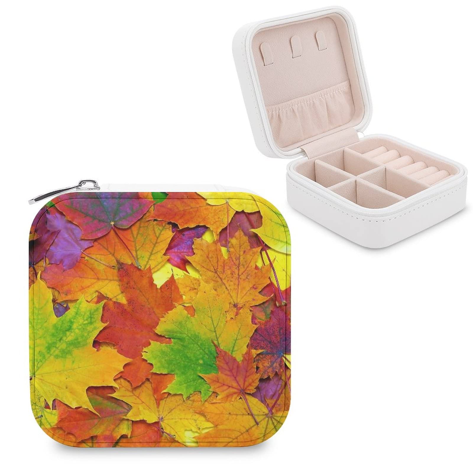 Women's Small PU Leather Jewelry Box - Travel Jewelry Organizer Case with Storage Compartments for Rings, Earrings, Necklaces & Bracelets | Perfect for Travel, Home Display & Gift Giving