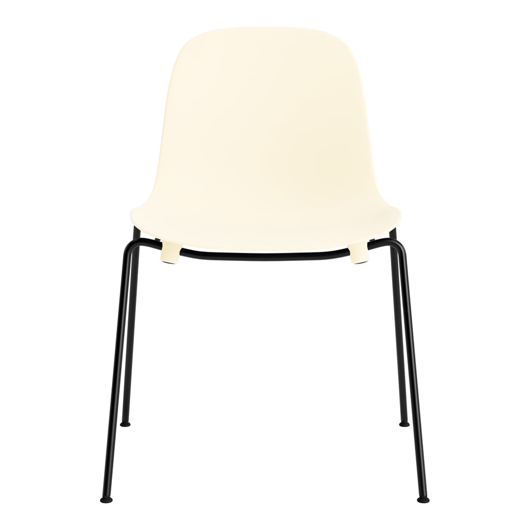 Modern Form Side Chair with Sturdy Metal Legs - Stackable Dining Chair for Kitchen, Restaurant & Office Use