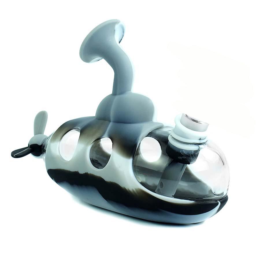 Cute Submarine Design Water Pipe - Silicone & Glass Bowl for Tobacco | Perfect for Smoking Enthusiasts & Home Use