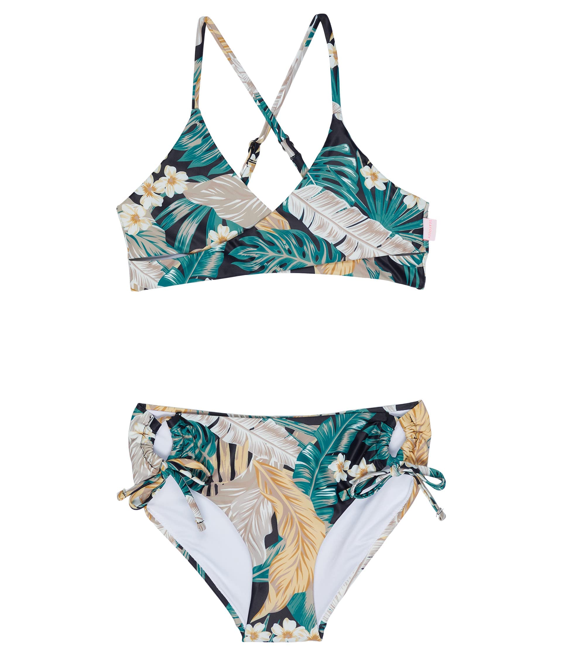 Seafolly Girls Saint Lucia Wrap Bikini Swimwear for Big Kids - Stylish & Comfortable Beachwear for Summer Vacations & Pool Parties