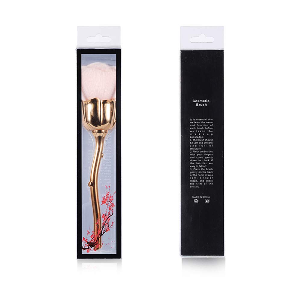 Premium Rose Shaped Makeup Brush Set - 10pcs Professional Foundation, Powder, Blush & Contour Brushes for Flawless Makeup Application | Perfect for Daily Use, Bridal Makeup & Professional Salon