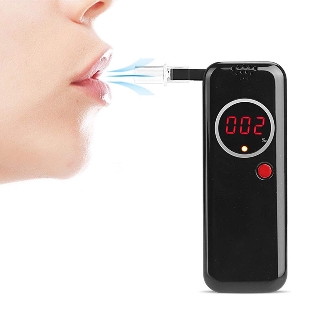 Professional Digital LCD Alcohol Breath Tester - Portable Breathalyzer Analyzer for Car, Home & Workplace Use | Accurate BAC Detection Device for Drivers & Safety Checks