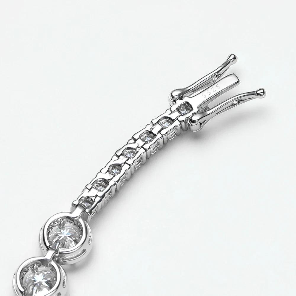 Serenity Moissanite Bracelet for Women - GRA Certified, 925 Sterling Silver, 18K Gold Plated Elegant Jewelry for Wedding, Anniversary & Special Occasion Gifts