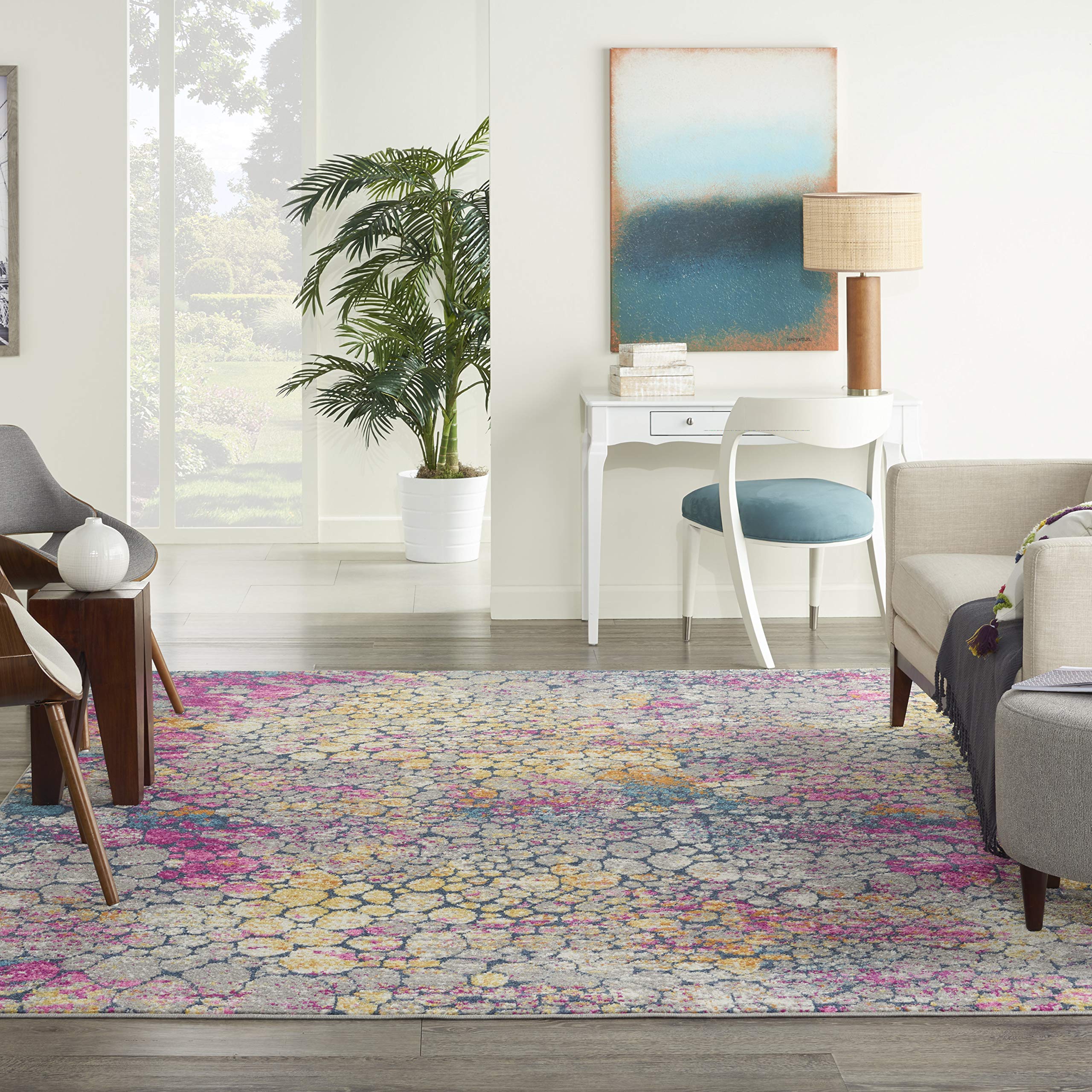 Nourison Passion Abstract Yellow Multi 6'7