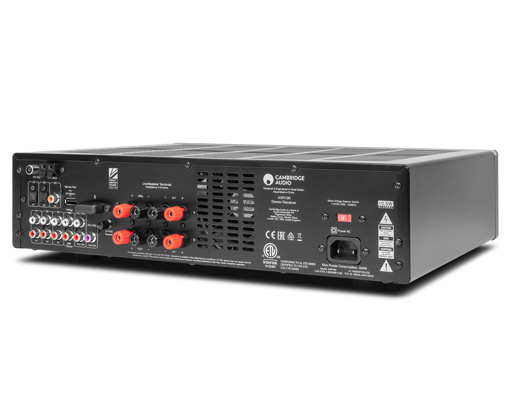 Cambridge Audio AXR100 FM/AM Stereo Receiver - Hi-Fi Audio System for Home Theater & Music Listening | Perfect for Living Room, Office & Entertainment Spaces