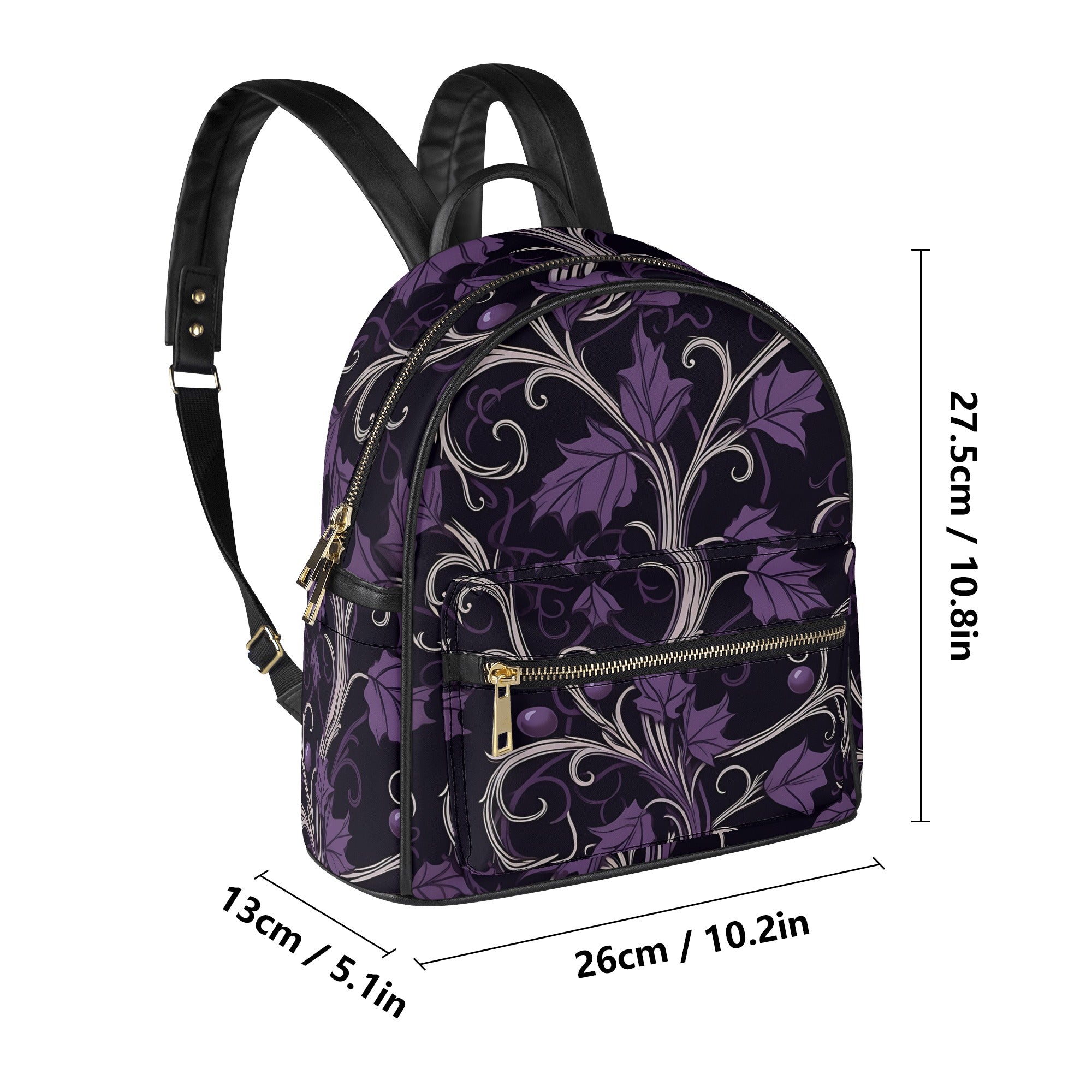 Gothic Purple Forest Casual Backpack for Women & Teens - Stylish Laptop Daypack for School, Travel, and Outdoor Adventures