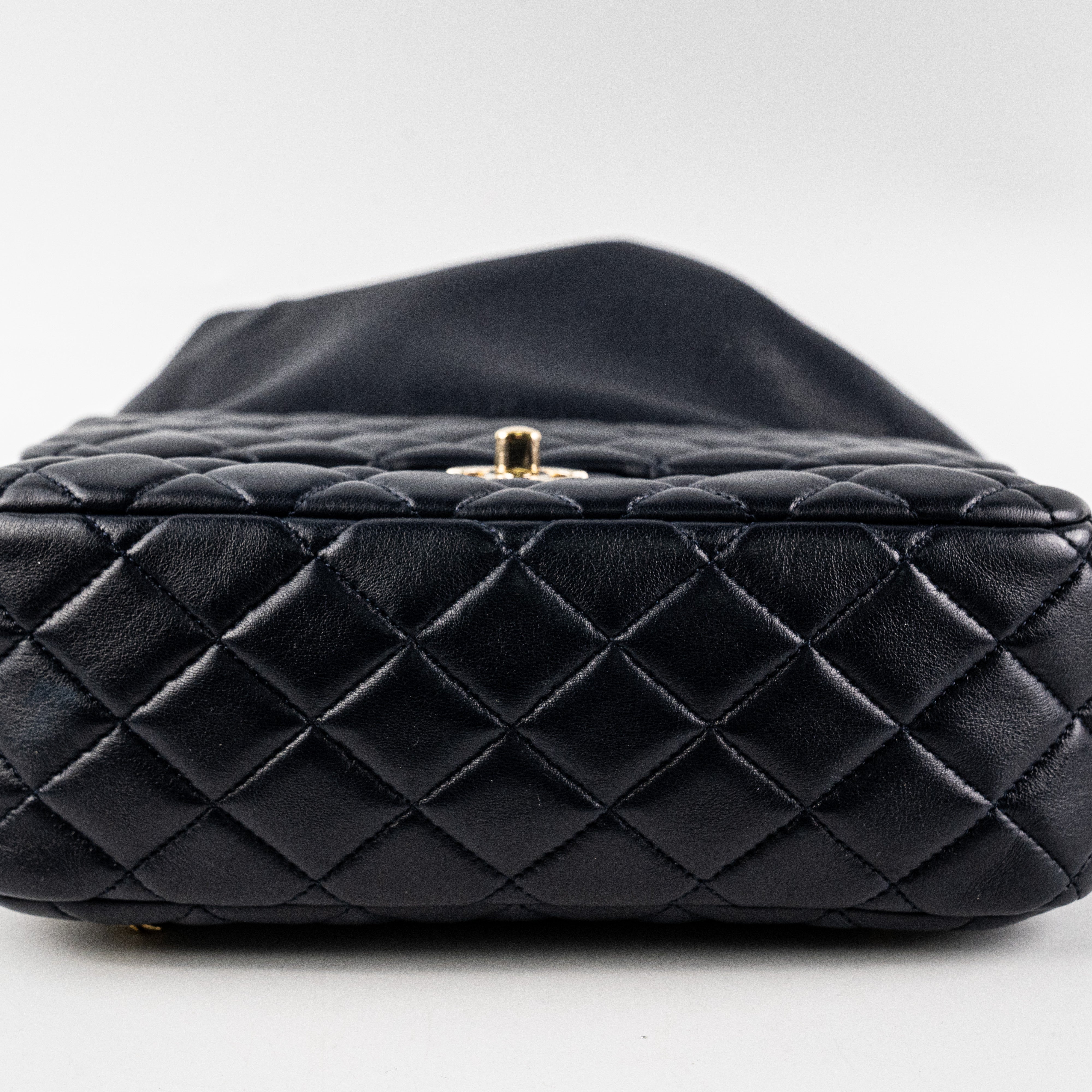 Chanel Navy Blue Lambskin Leather Backpack for Women - Luxury Designer Handbag for Travel, Work & Everyday Use