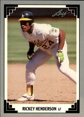 1991 Leaf Baseball Card #101 Rickey Henderson - Rare Vintage MLB Collectible - Perfect for Sports Memorabilia Collections & Baseball Fans