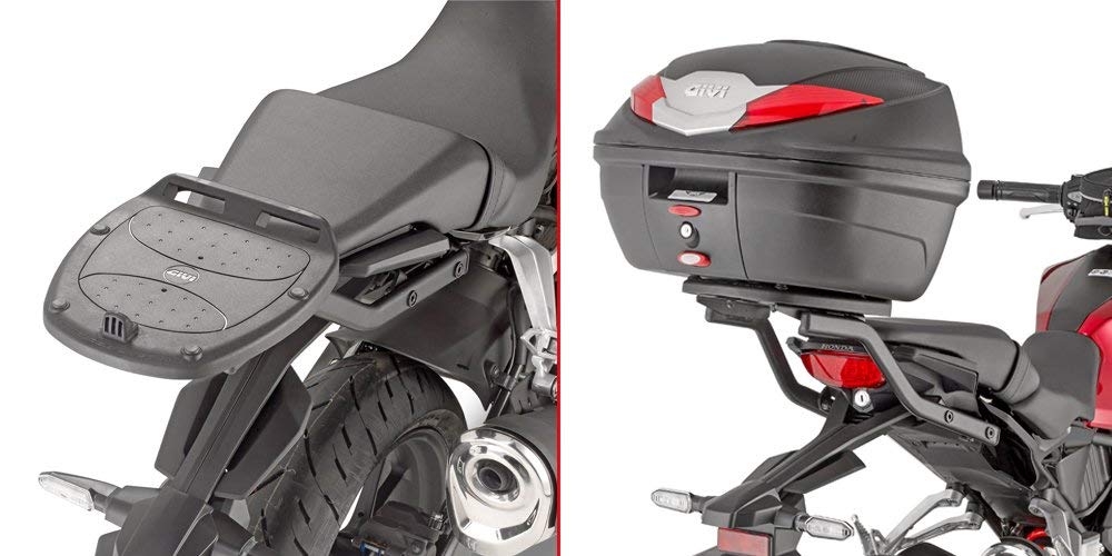 GIVI TOP FIT SR1169 Universal Motorcycle Case Carrier for MONOLOCK - No Plate Needed | Durable Luggage Rack for Touring & Commuting