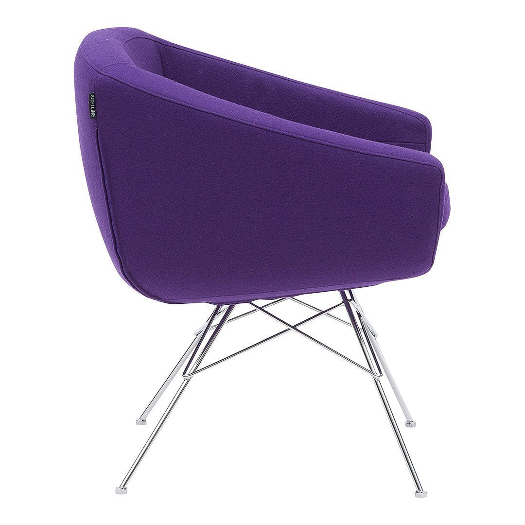 Aiko Modern Lounge Chair - Mid Century Accent Chair with Wooden Legs for Living Room, Bedroom & Office - Comfortable Reading Chair for Relaxing & Napping