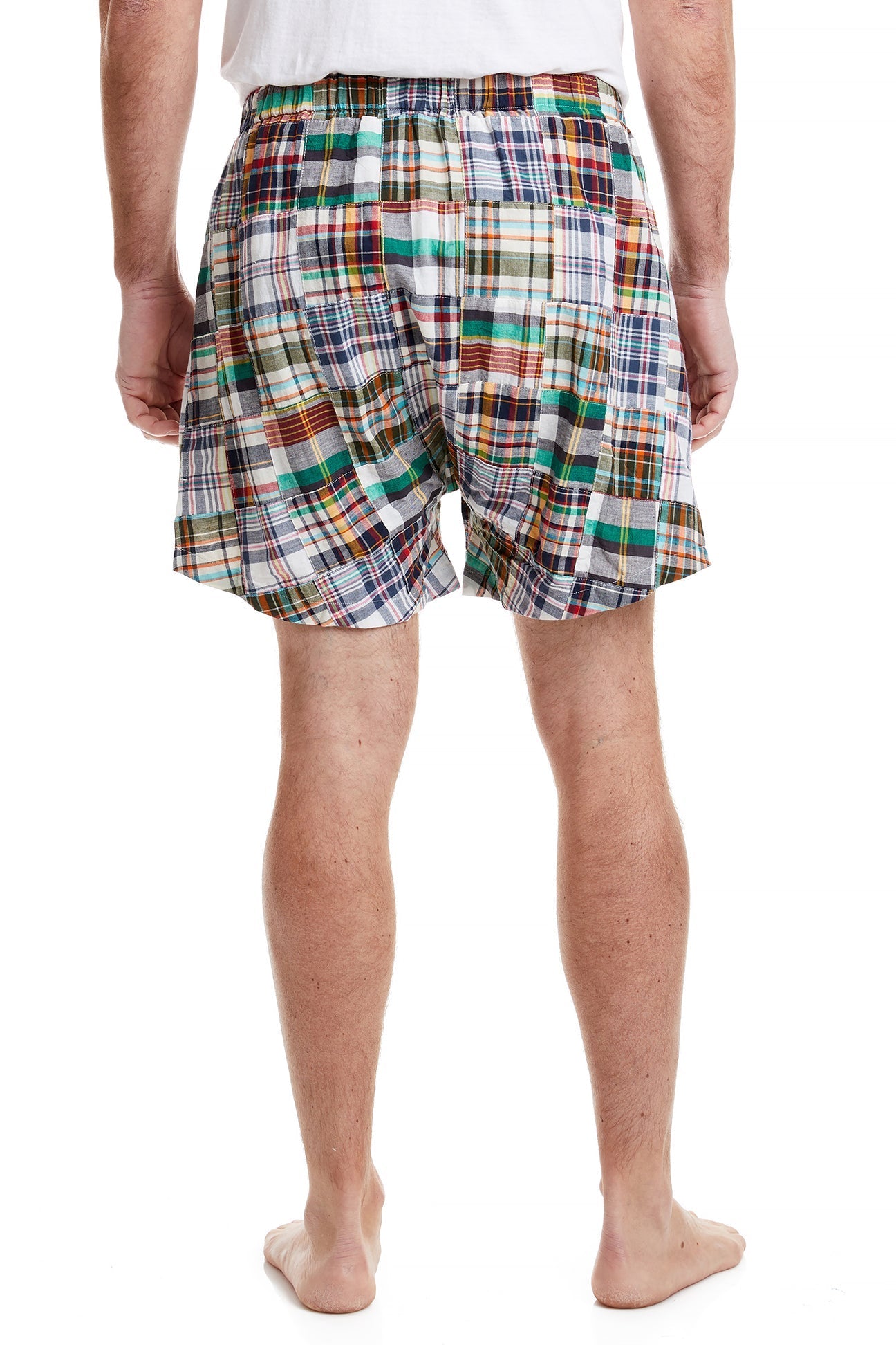 Barefoot Boxer Osterville Patch Madras Shirt - Stylish Casual Summer Wear for Beach, Vacation & Outdoor Activities