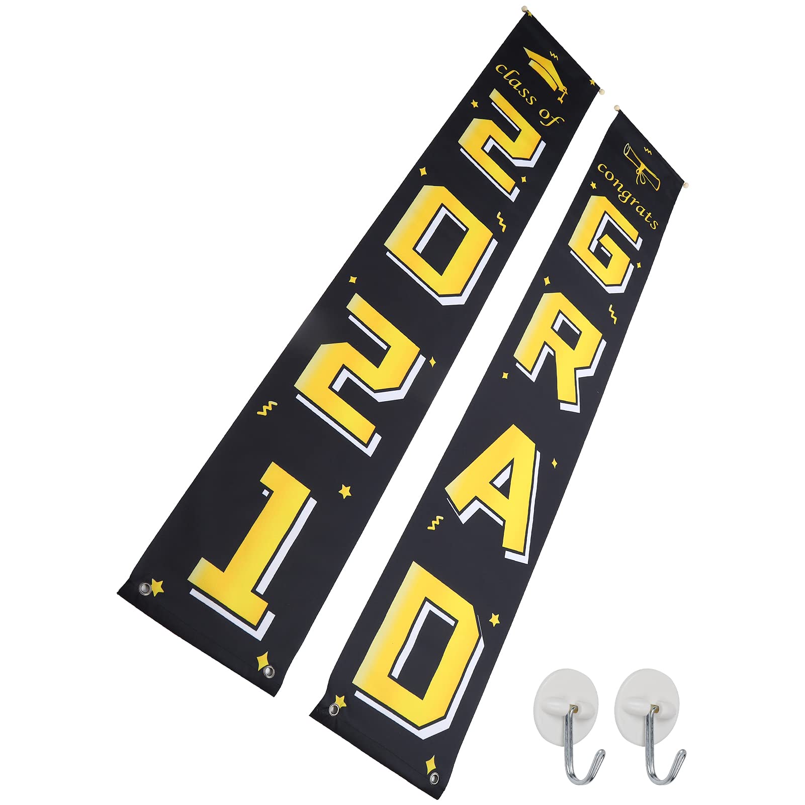 2021 Graduation Hanging Banners Set - Simple Portable School Graduation Decorations for Friends & Classmates | Perfect for Graduation Parties, School Events & Home Decor