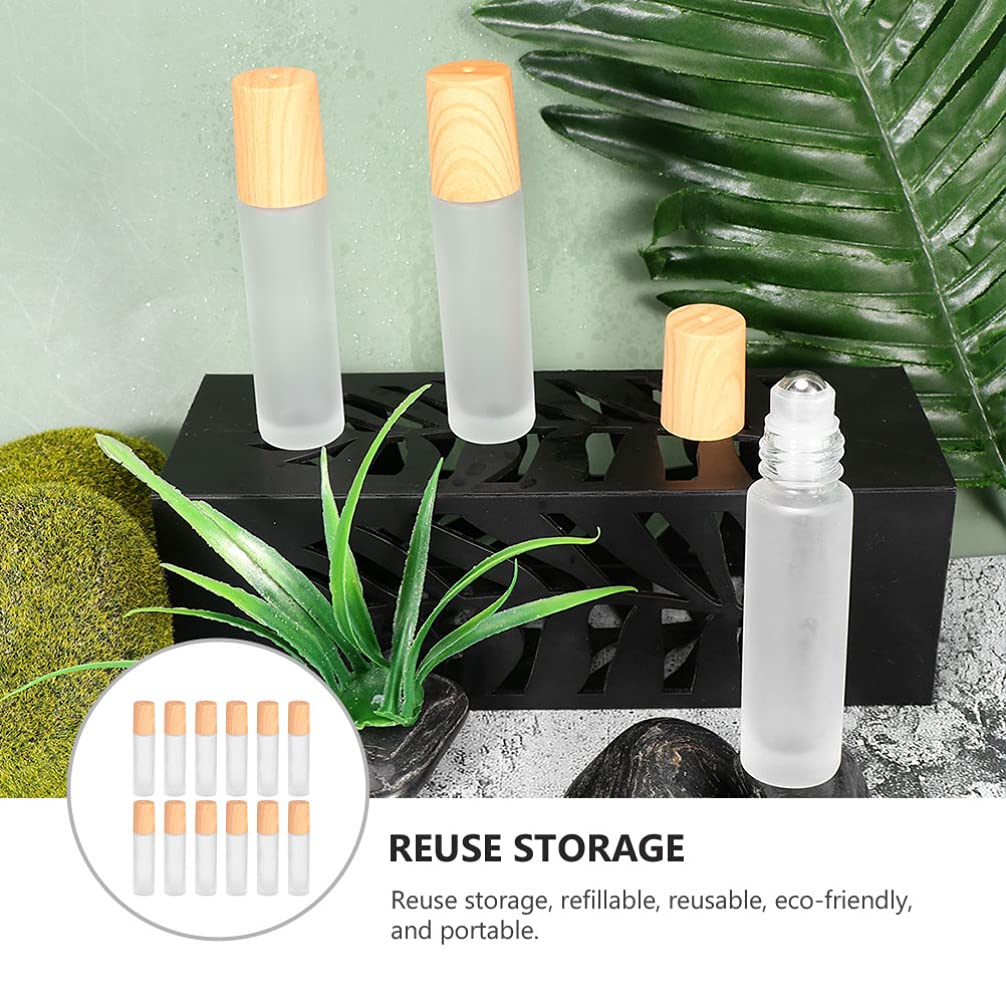 12pcs Empty Glass Roller Bottles for Essential Oils, Massage & Terrariums - Refillable Aromatherapy Containers with Fogger for DIY Projects, Home Spa & Plant Terrarium Decor