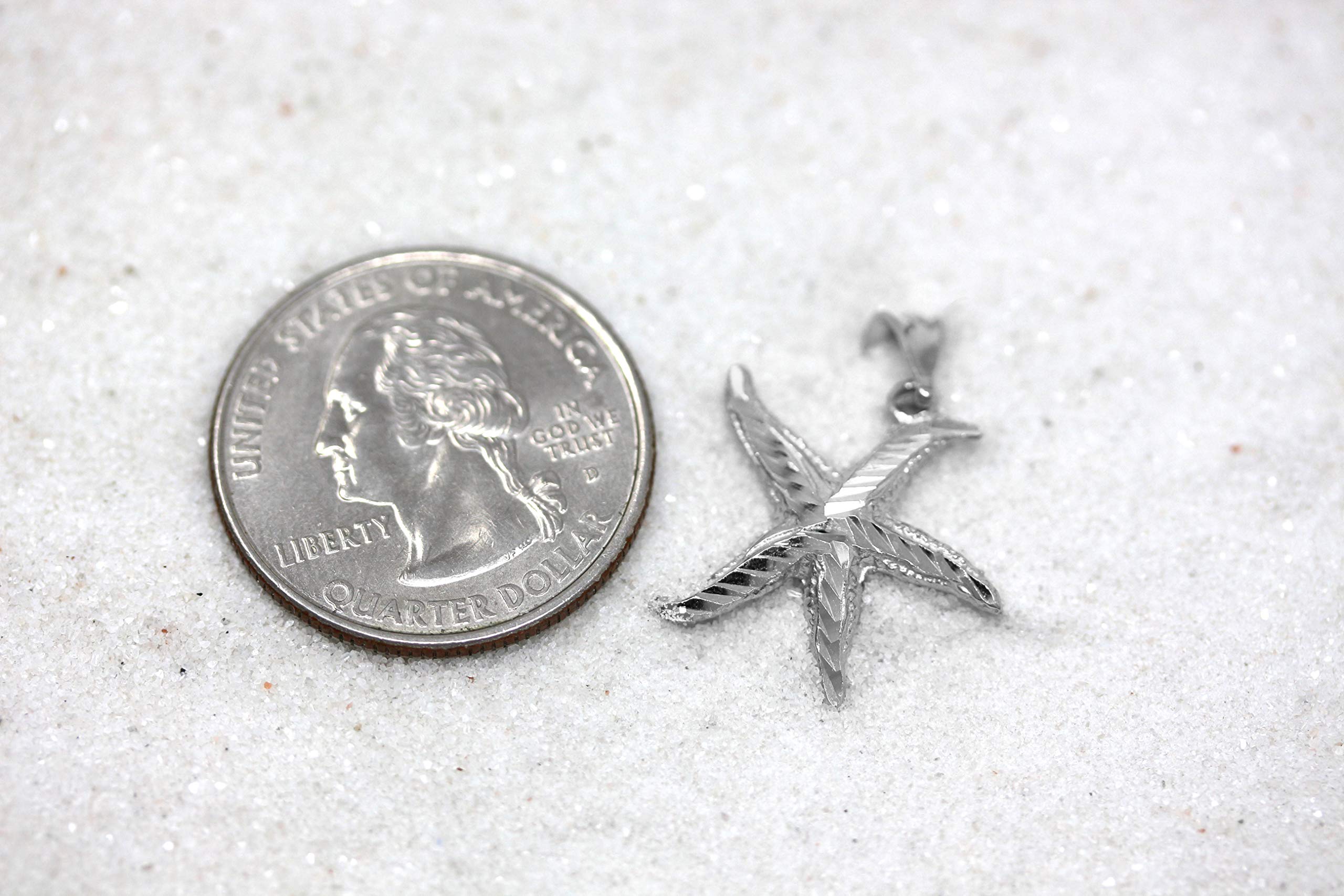 Elegant Sterling Silver Sparkling Starfish Pendant Necklace - Perfect for Beach Vacations, Summer Outfits & Gift Giving