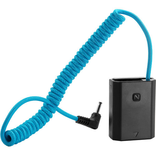 Kondor Blue 1.35mm 3.5mm DC to Sony NP-FZ100 Dummy Battery Power Cable - Perfect for Sony Mirrorless Cameras, Video Recording & Continuous Shooting