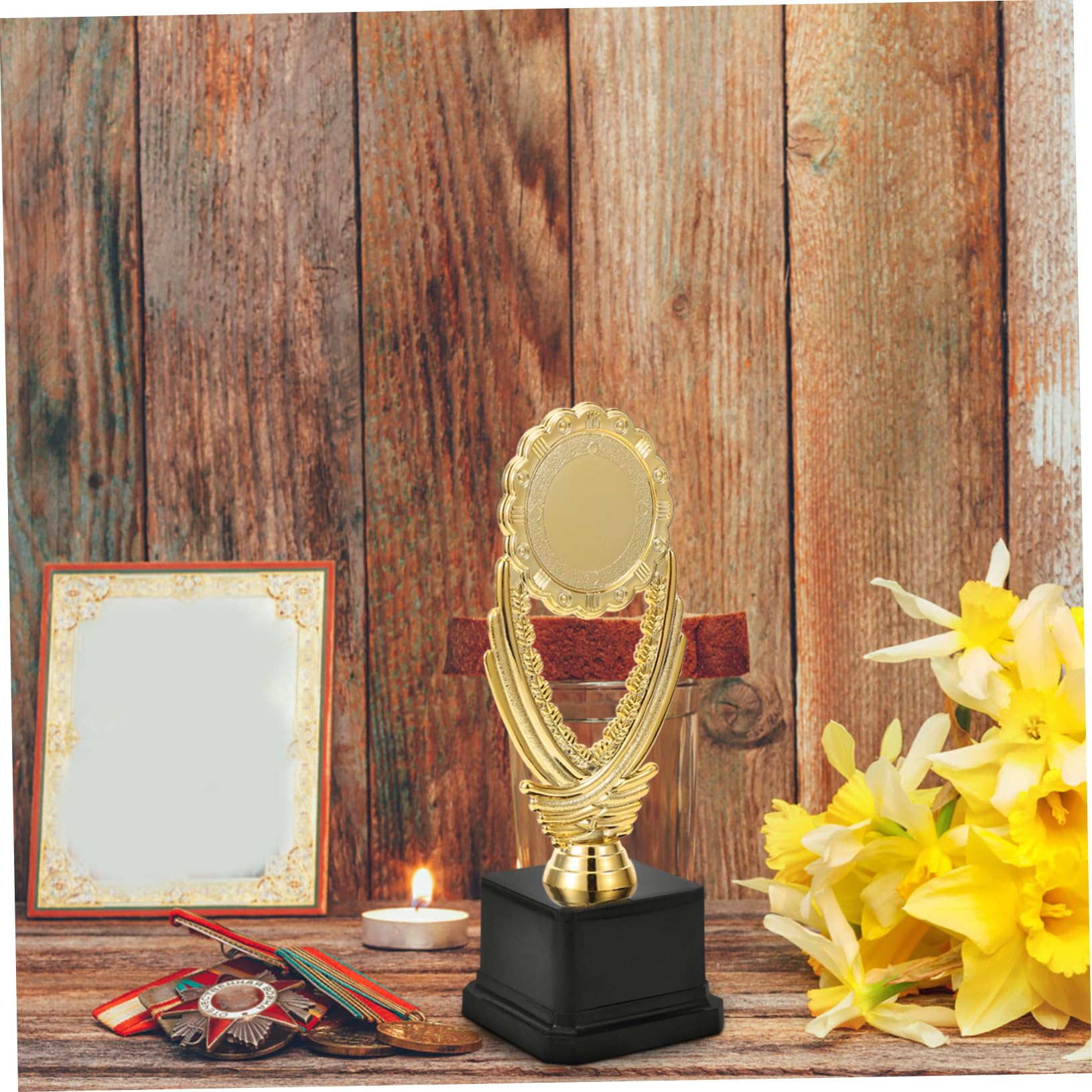 Kisangel Gold Plastic Soccer Trophy Cup for Kids - Award for Tournament Winners, Sports Competitions & School Events