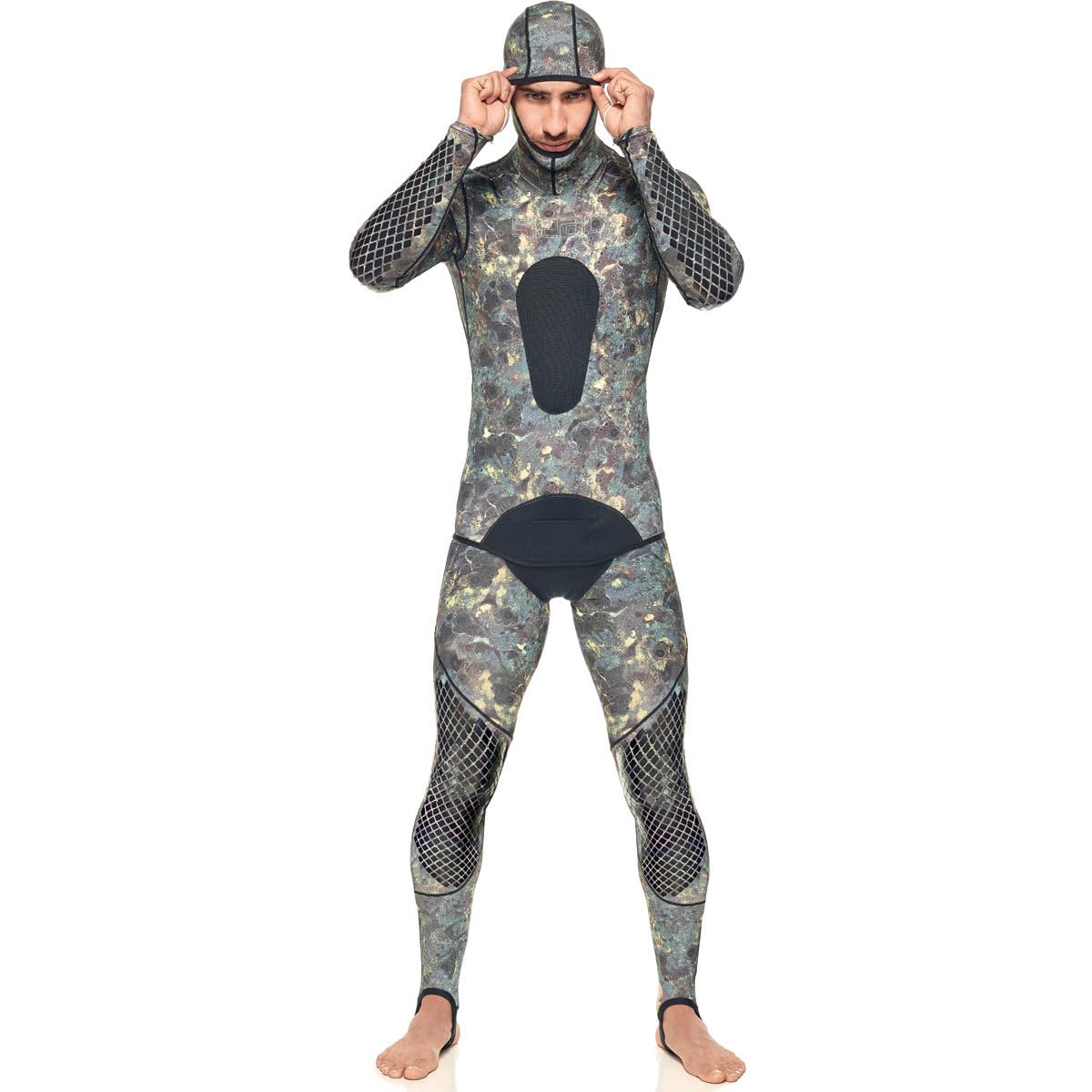 Seac Pirana 2 Piece Freediving Wetsuit for Men & Women - Comfortable Neoprene Scuba Diving Suit for Spearfishing, Snorkeling & Cold Water Swimming