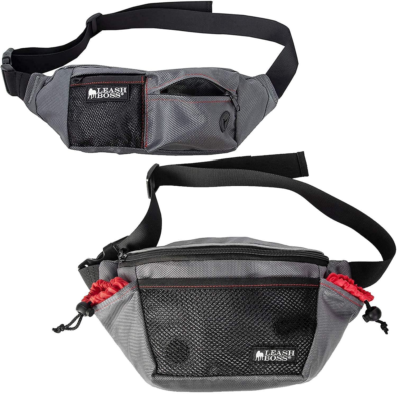 Leash Boss PackUp Pouch & Trainer Pack - Hands-Free Dog Walking Fanny Pack with Built-in Poop Bag Dispenser & Treat Pouch - Perfect for Outdoor Adventures, Hiking, and Daily Dog Training