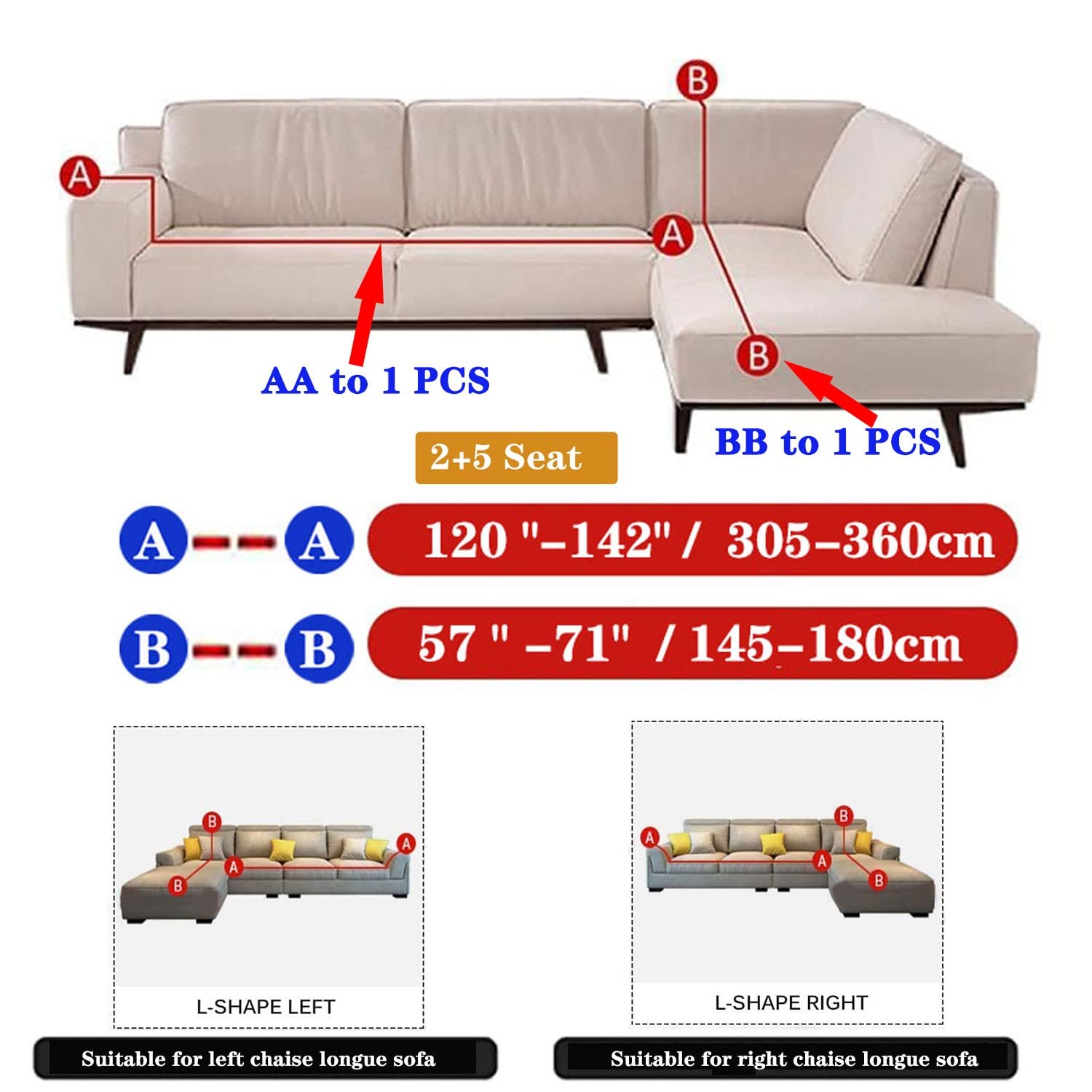 Stretchable L-Shaped Sectional Sofa Covers for Pets - Gray 3-Cushion Couch Protector with 2 Pillowcases (2Pc) - Perfect for Living Room Furniture Protection & Dog-Friendly Home Decor