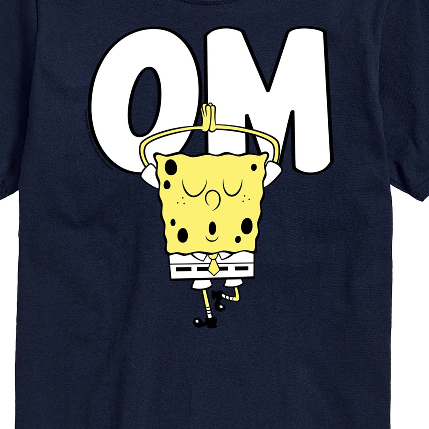 HYBRID APPAREL Spongebob Squarepants Yoga Pose Men's Graphic T-Shirt - Soft Cotton Short Sleeve Tee for Casual Wear, Gym & Lounge
