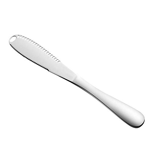 Premium Stainless Steel Butter Knife with Hole - Multi-Function Cheese & Bread Spreader, Cream Cutter - Perfect for Kitchen, Cheese Boards, Breakfast & Entertaining