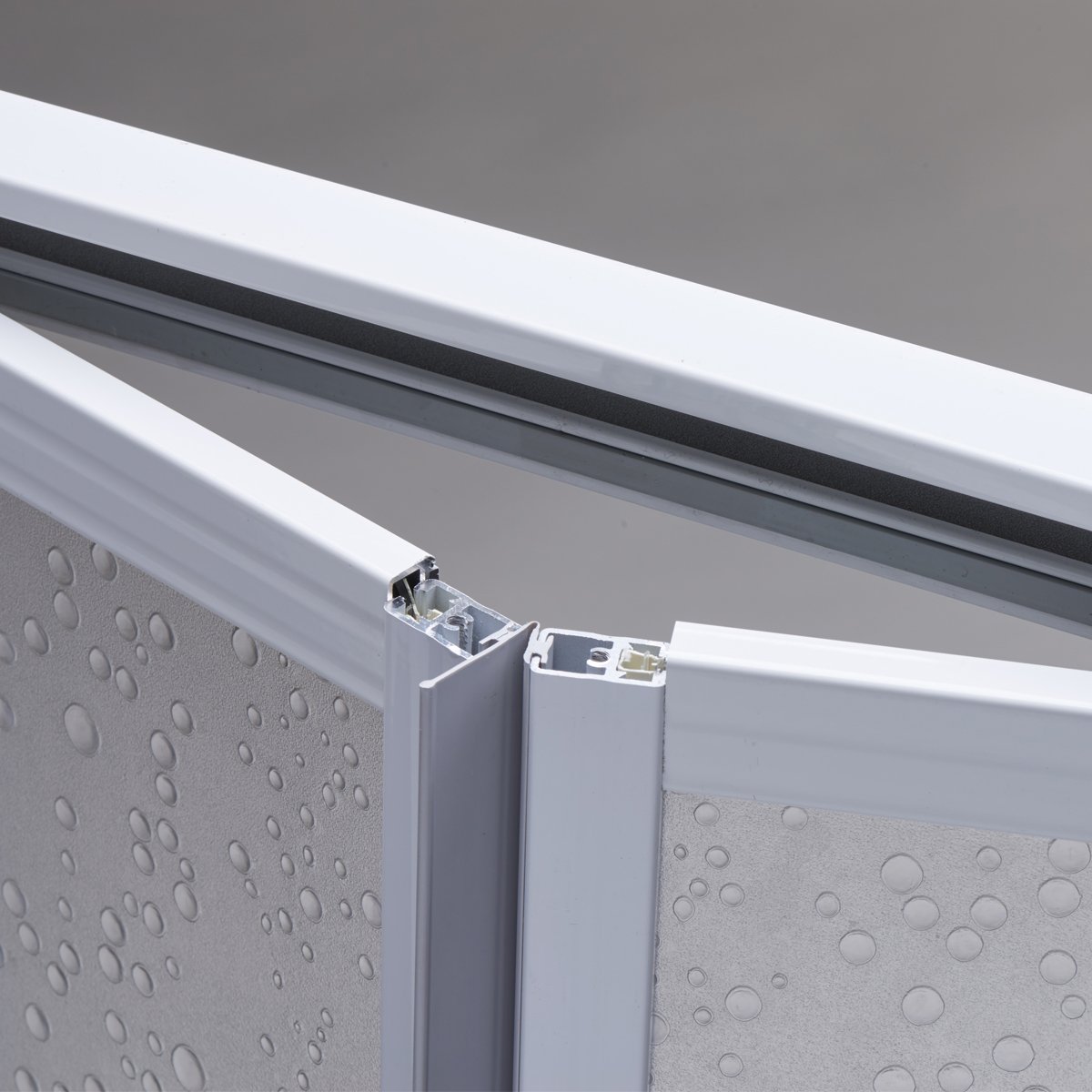 200cm EC-739 Shower Door Handle with Accordion Door - Gray for Bathroom Upgrade